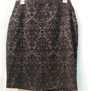 Vintage 90s Y2k Maurices Velvet Burnout  Pencil Skirt  Medium